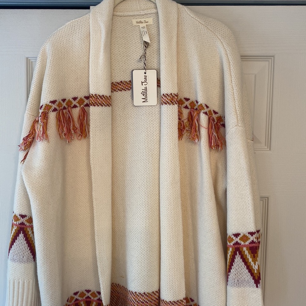 boho NWT Matilda Jane long chunky cardigan